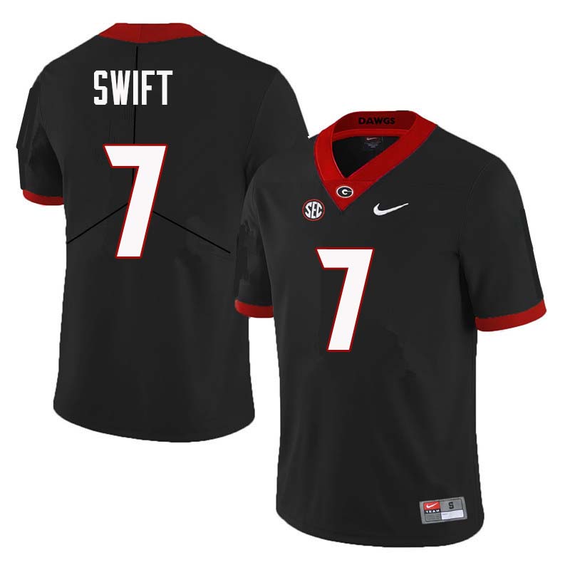 Men Georgia Bulldogs #7 DAndre Swift College Football Jerseys Sale-Black